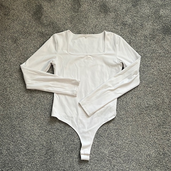 Abercrombie & Fitch Tops White Square Neck Bodysuit Poshmark
